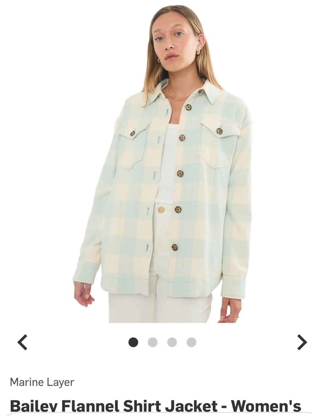 Marine Layer Bailey flannel shirt, NWT, sz XS